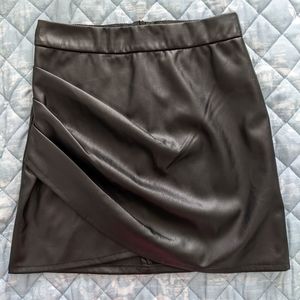 Wet Seal Faux Leather Mini Skirt